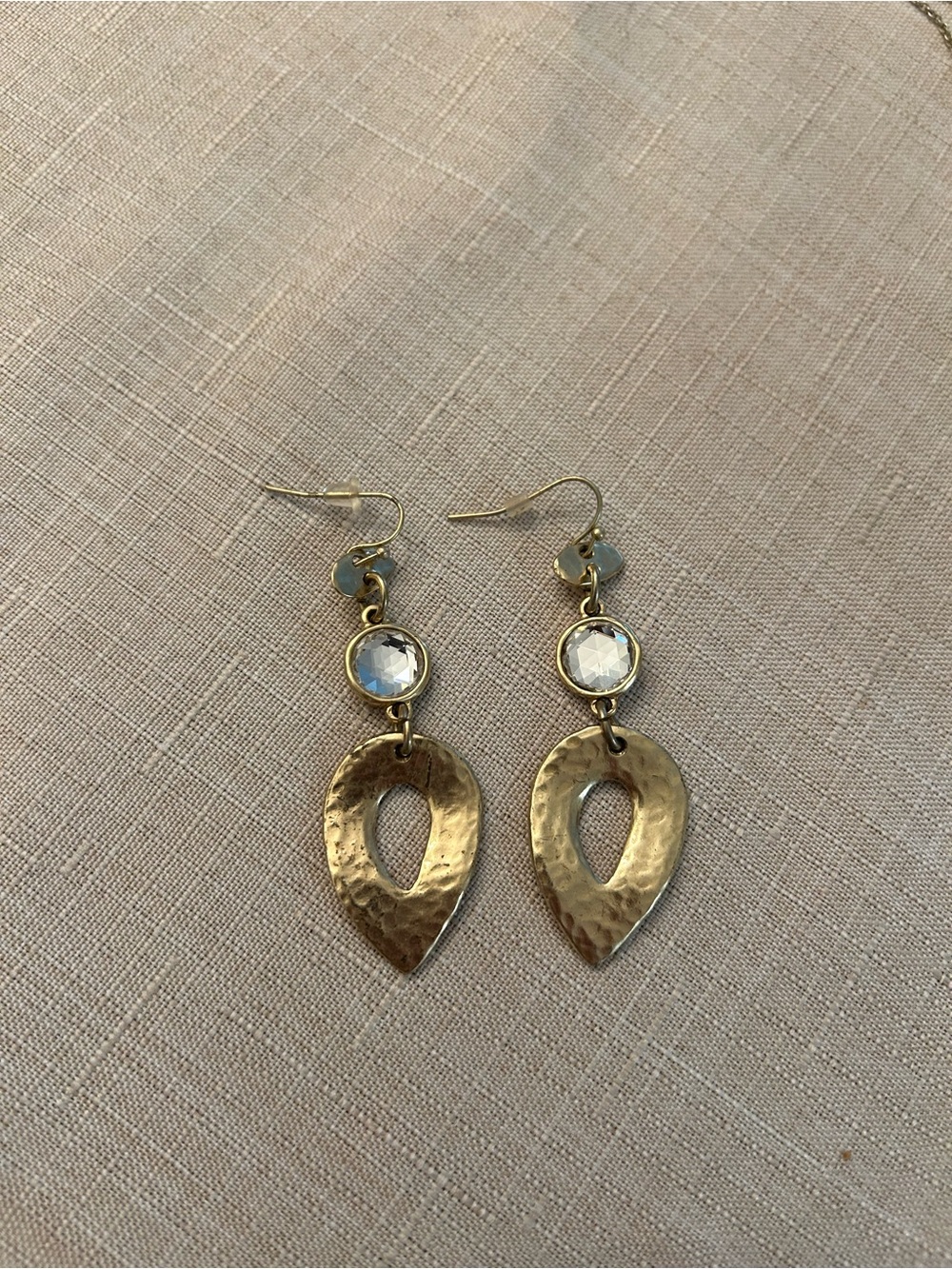 Chicos teardrop earrings with clear stones